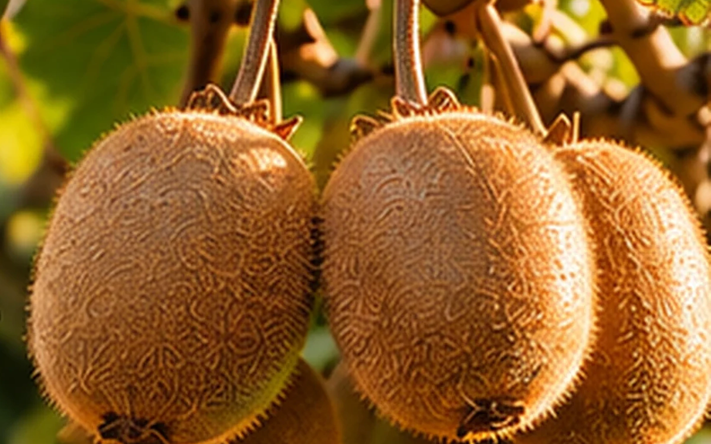 Hayward kiwi on vines